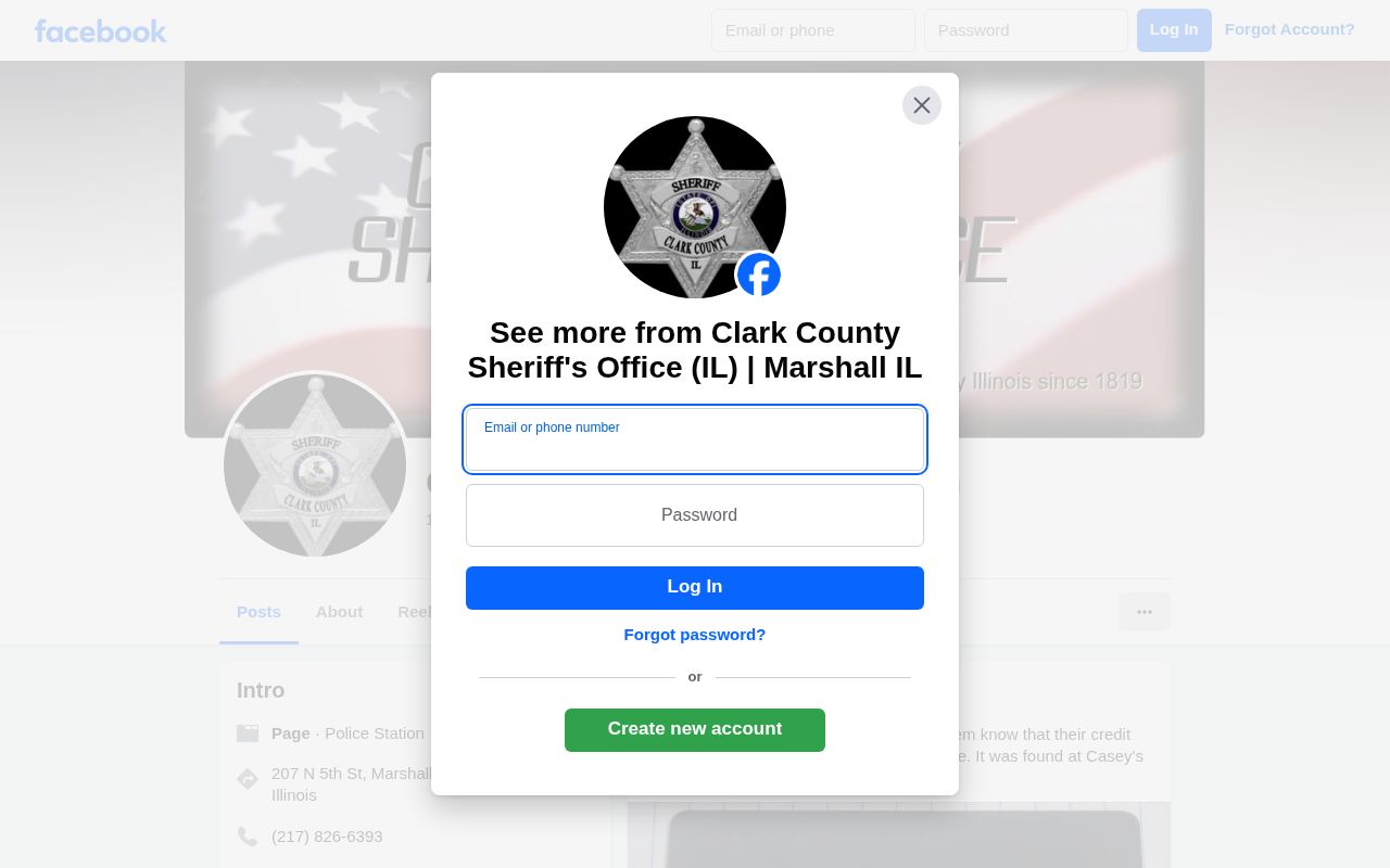 Clark County release information on the sheriff social channel